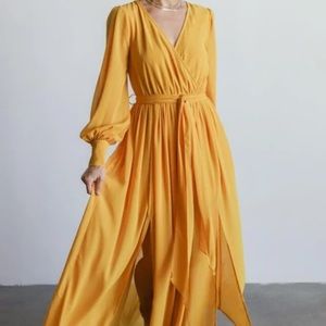 Baltic Børn Lydia Maxi Dress Mustard XXL